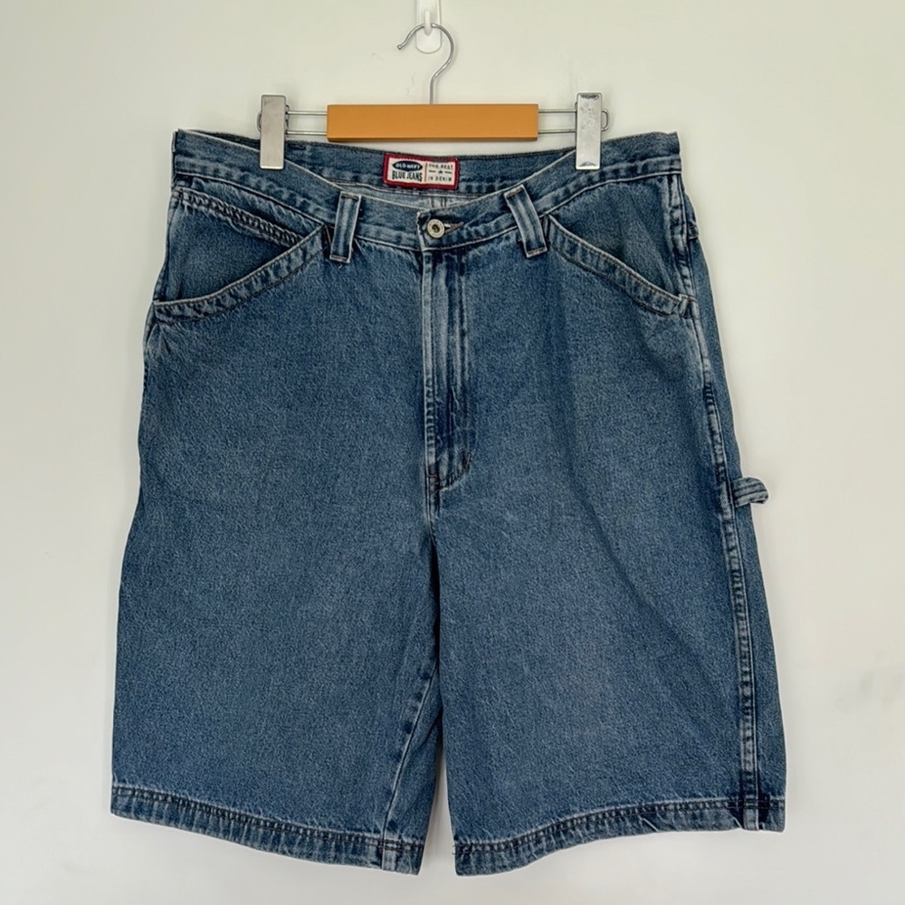 🎉 Vintage Old Navy Men's Blue Denim Painters Shorts